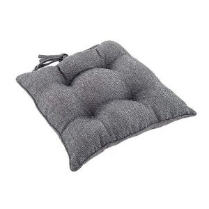 Barkweave Charcoal Square Seat Pad