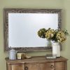Washed Wood Effect Wall Mirror 74x105cm Natural