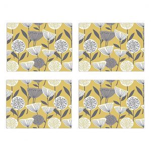 Elements Emmott Ochre Pack Of Four Placemats