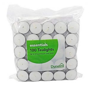 Essentials Pack of 100 Unscented Tealights