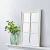 Window Wall Mirror 90x60cm White